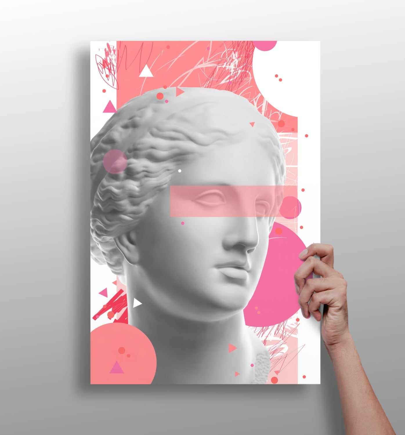 Contemporary Art metal wall art print with matte aluminum finish