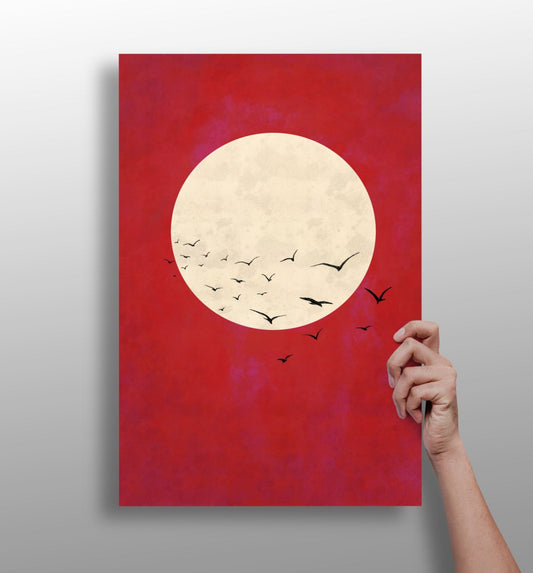 Flying to the future metal wall art print on aluminum panel