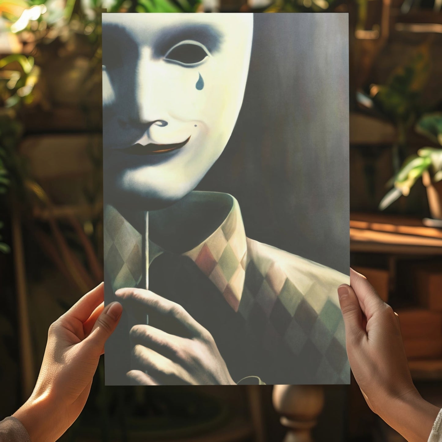 Mask of Reality Metal Wall Art