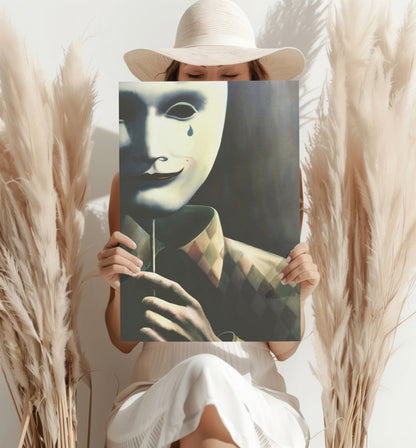 Mask of Reality Metal Wall Art