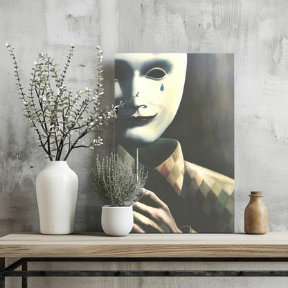 Mask of Reality Metal Wall Art