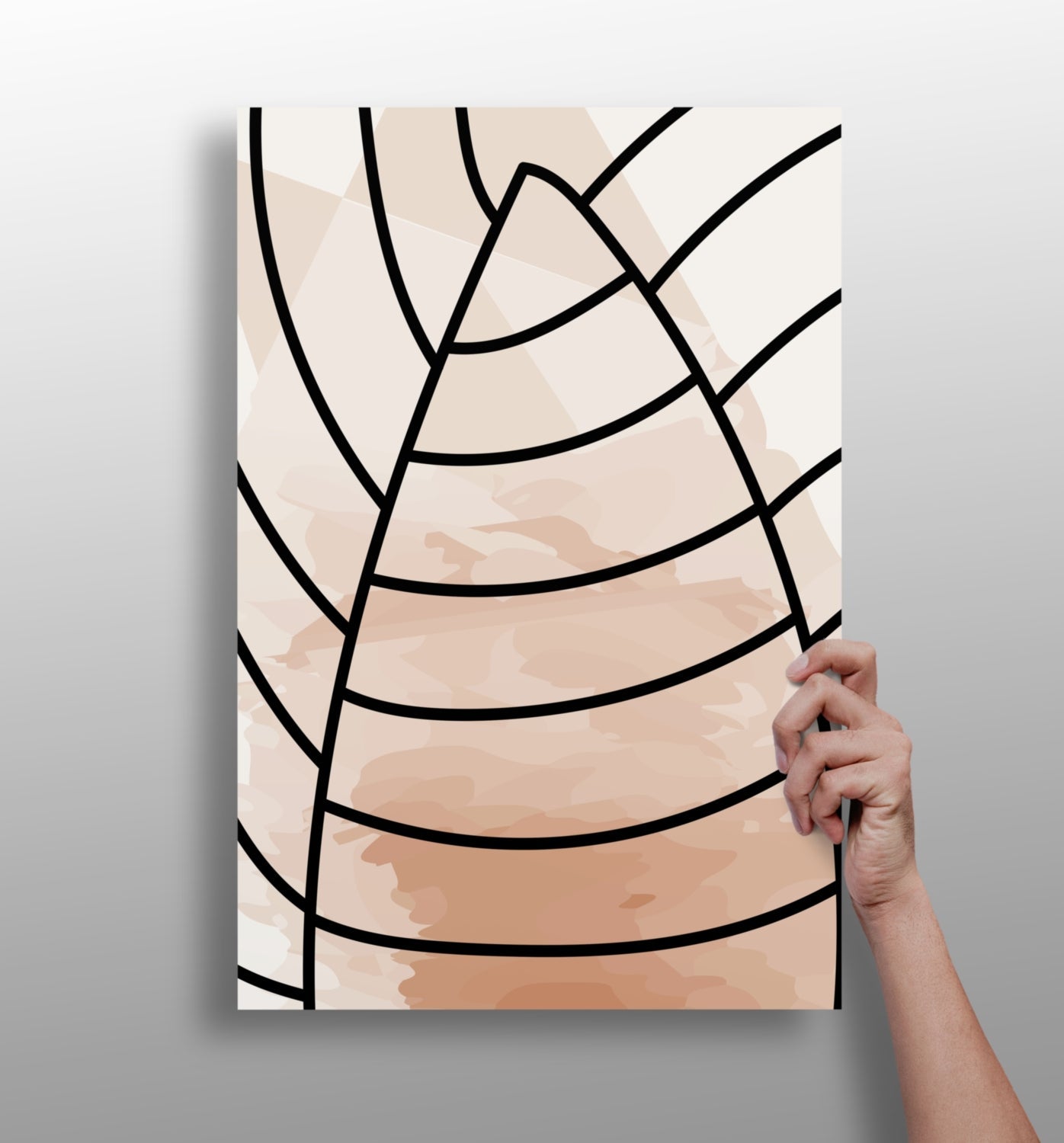 Line Art V13 minimalist metal wall art