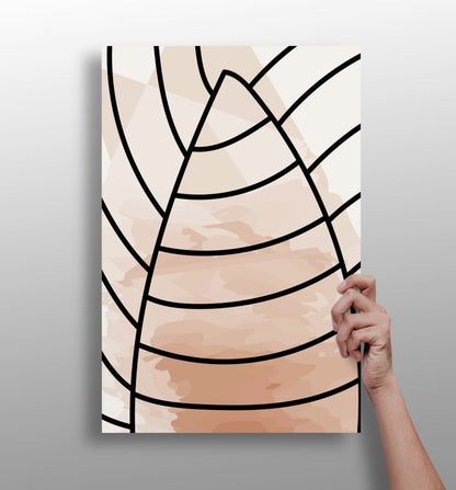 Line Art V13 minimalist metal wall art