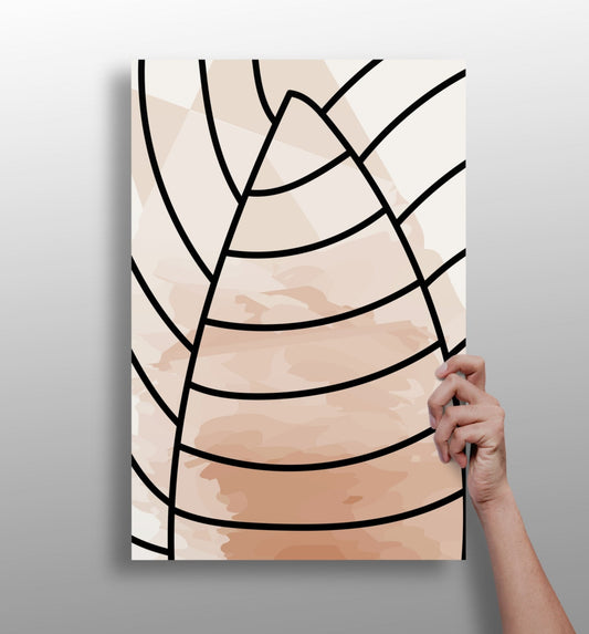 Line Art V13 minimalist metal wall art