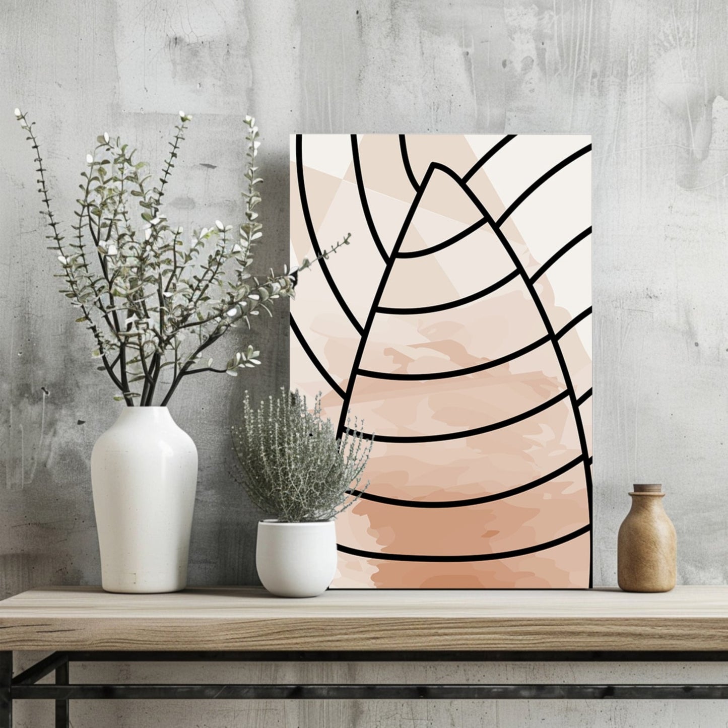 Line Art V13 Metal Wall Art