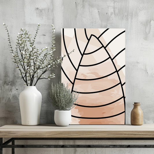 Line Art V13 Metal Wall Art