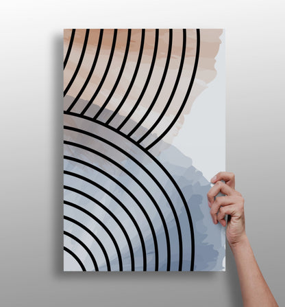 Line Art V14 minimalist metal wall art