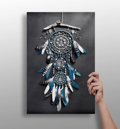 Dreamcatcher metal wall art print on aluminum panel