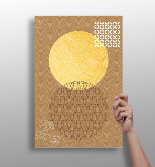 Abstract dots metal wall art print V3