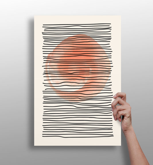 Abstract Gravity metal wall art with bold modern abstract design