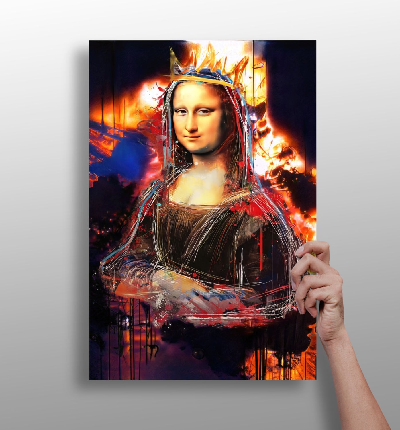Mona Lisa metal wall art, Leonardo da Vinci reproduction