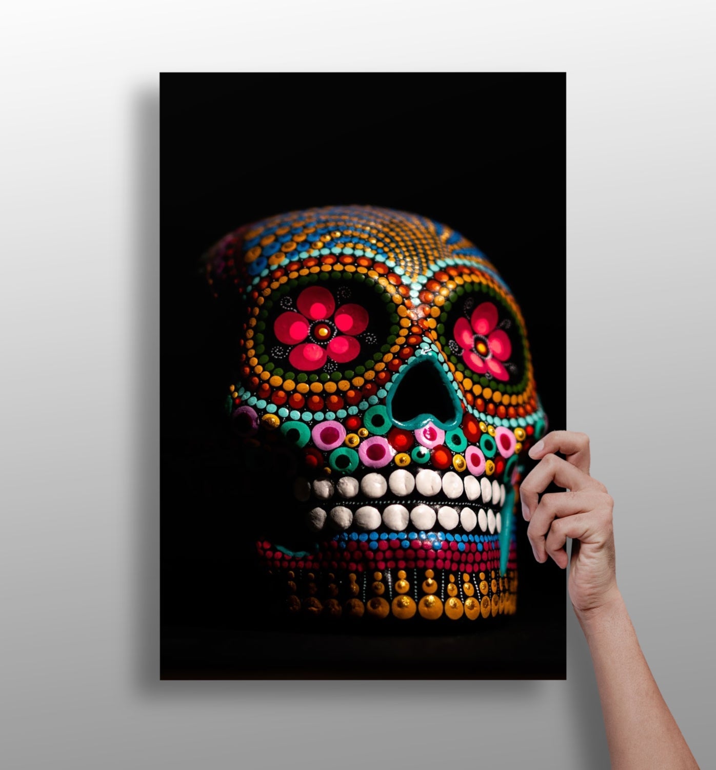 Sugar Skull metal wall art calavera design