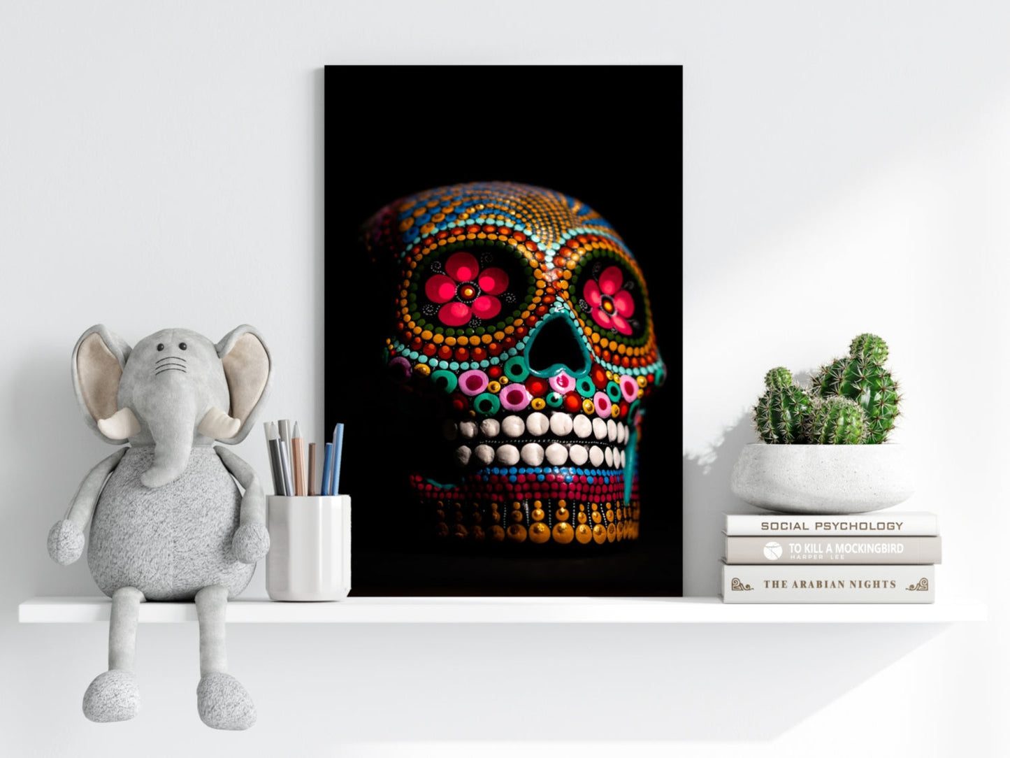 Sugar Skull Metal Wall Art