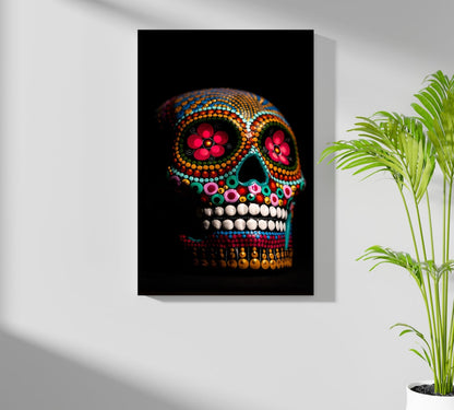 Sugar Skull Metal Wall Art
