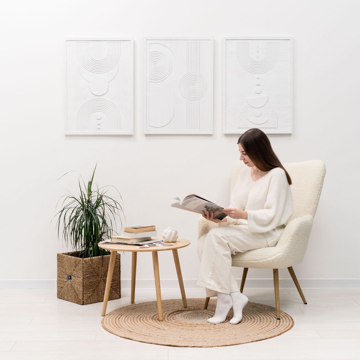 Boho Wood Wall Art - Geometric