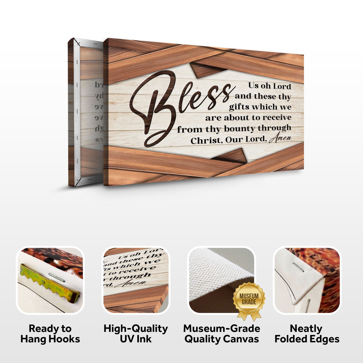 Bless Us Oh Lord Faith Canvas Wall Art