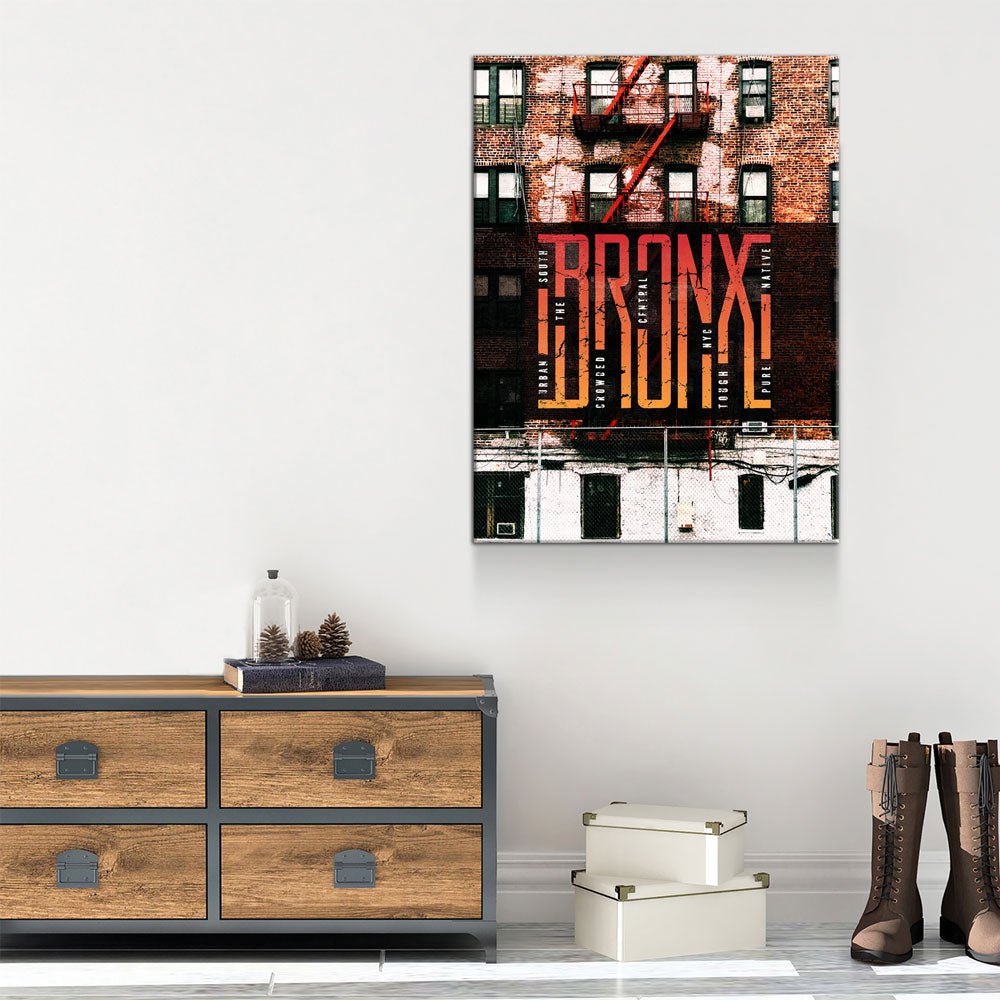 Bronx New York Skyline Canvas Wall Art
