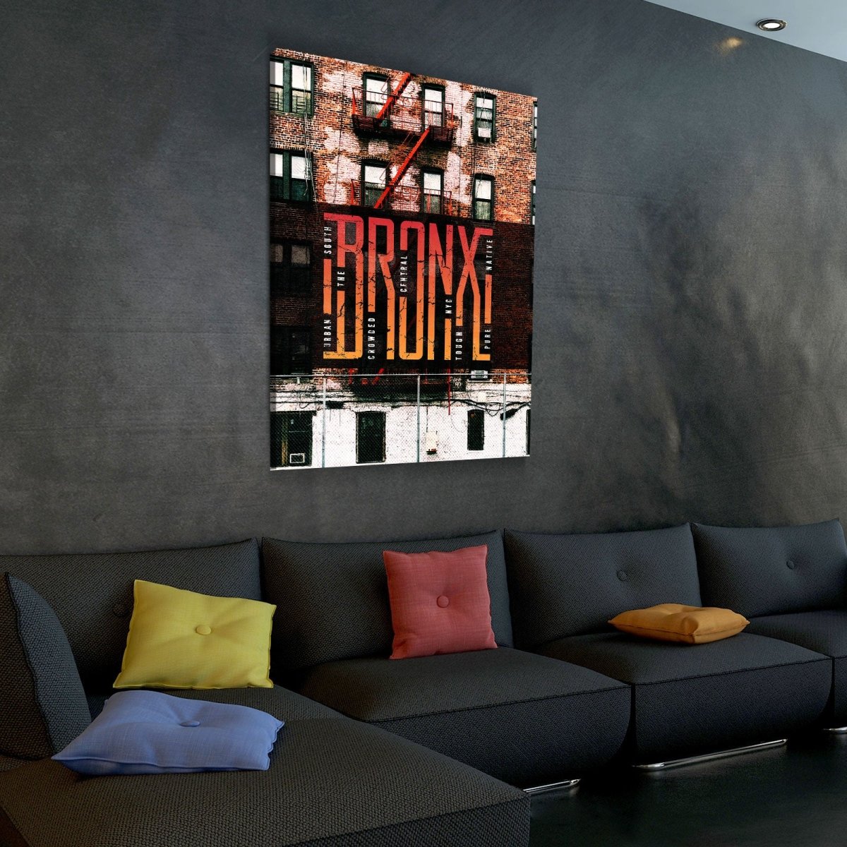 Bronx New York Skyline Canvas Wall Art