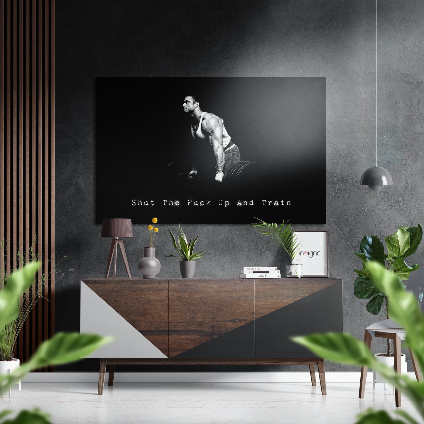 Train brushed aluminum metal wall art