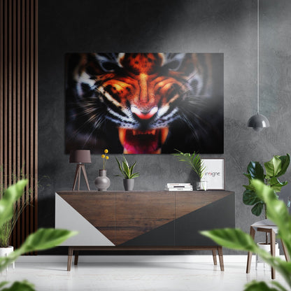 Tiger metal wall art