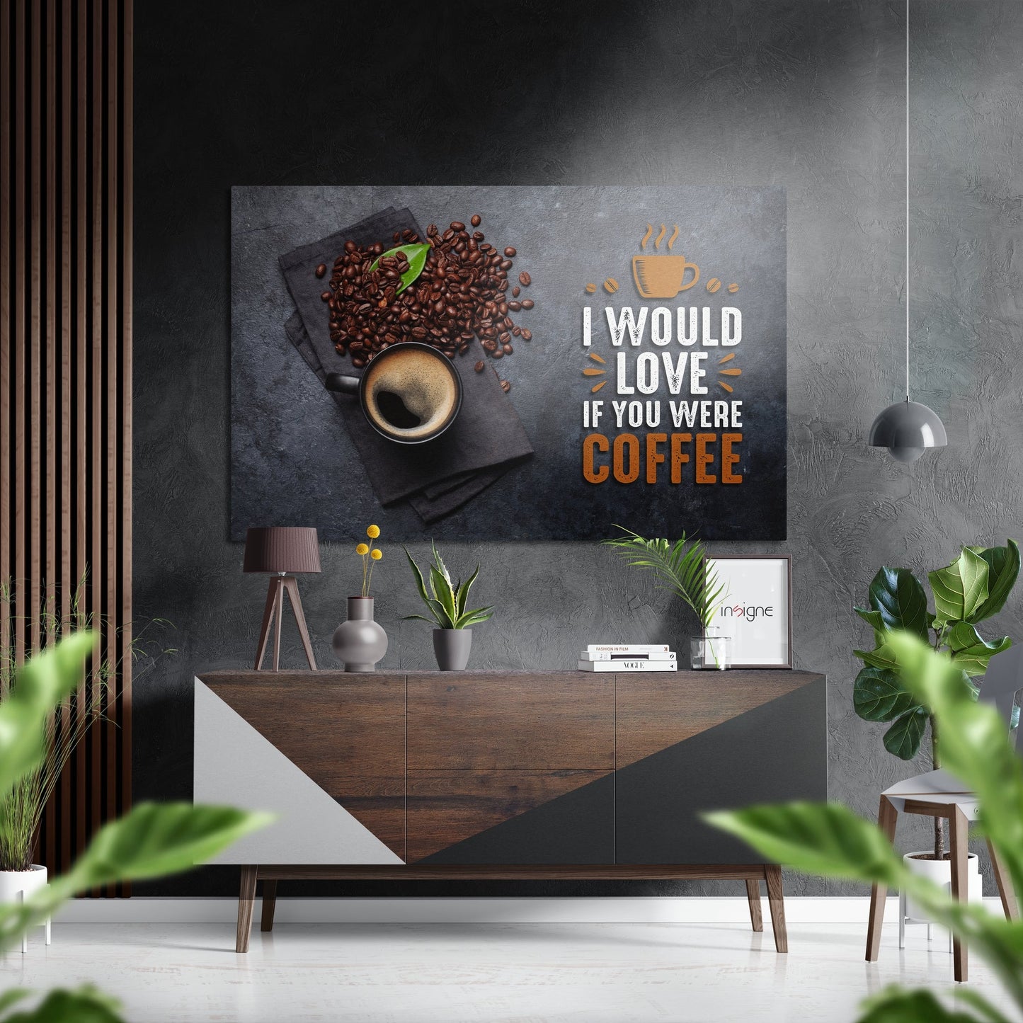 Love if you were coffee quote metal wall art