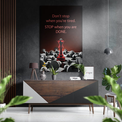 Don't Stop motivational metal wall art