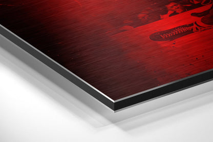 Crimson Ring Boxer Metal Wall Art
