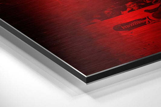 Crimson Ring Boxer Metal Wall Art