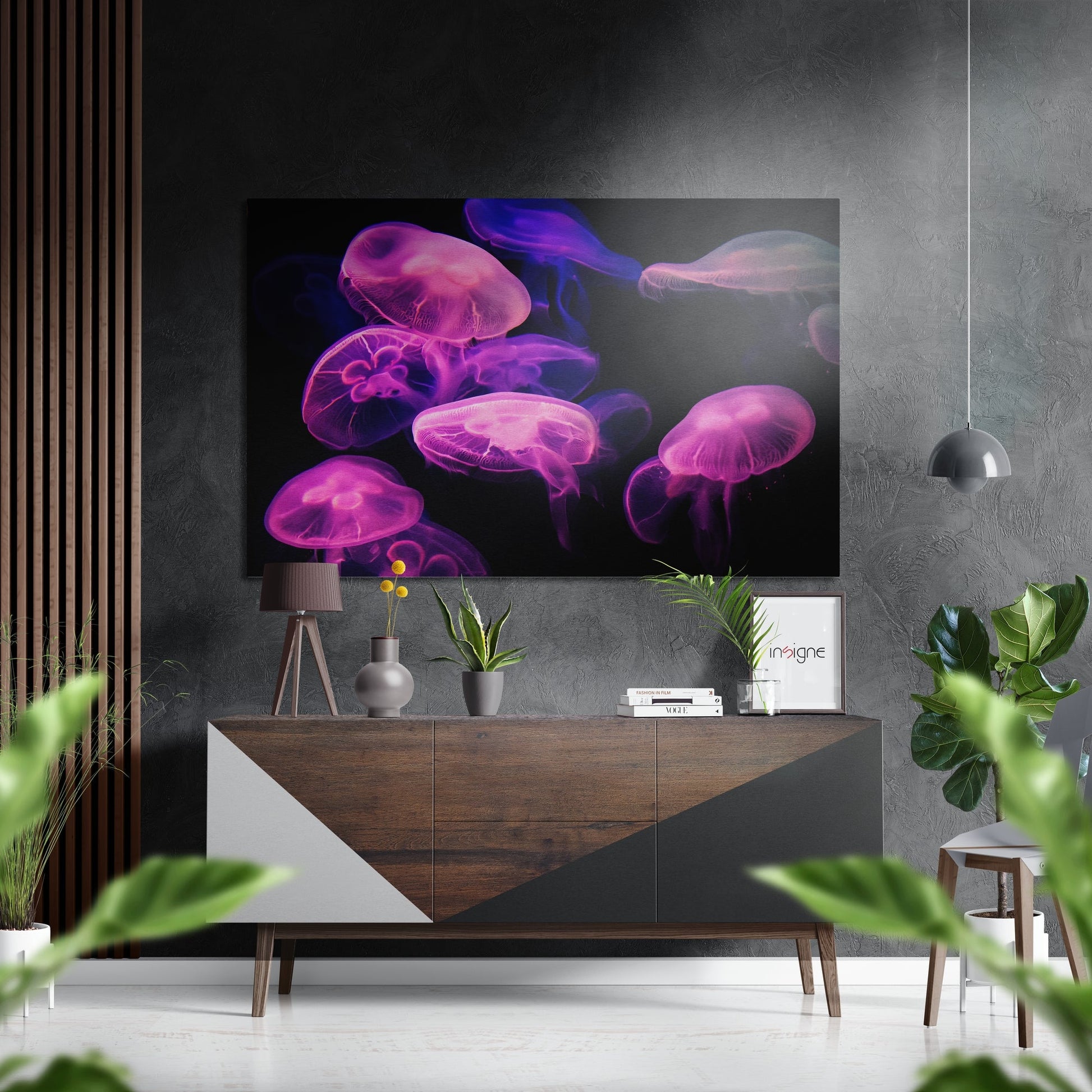 Brushed metal wall art on brushed aluminum Dibond