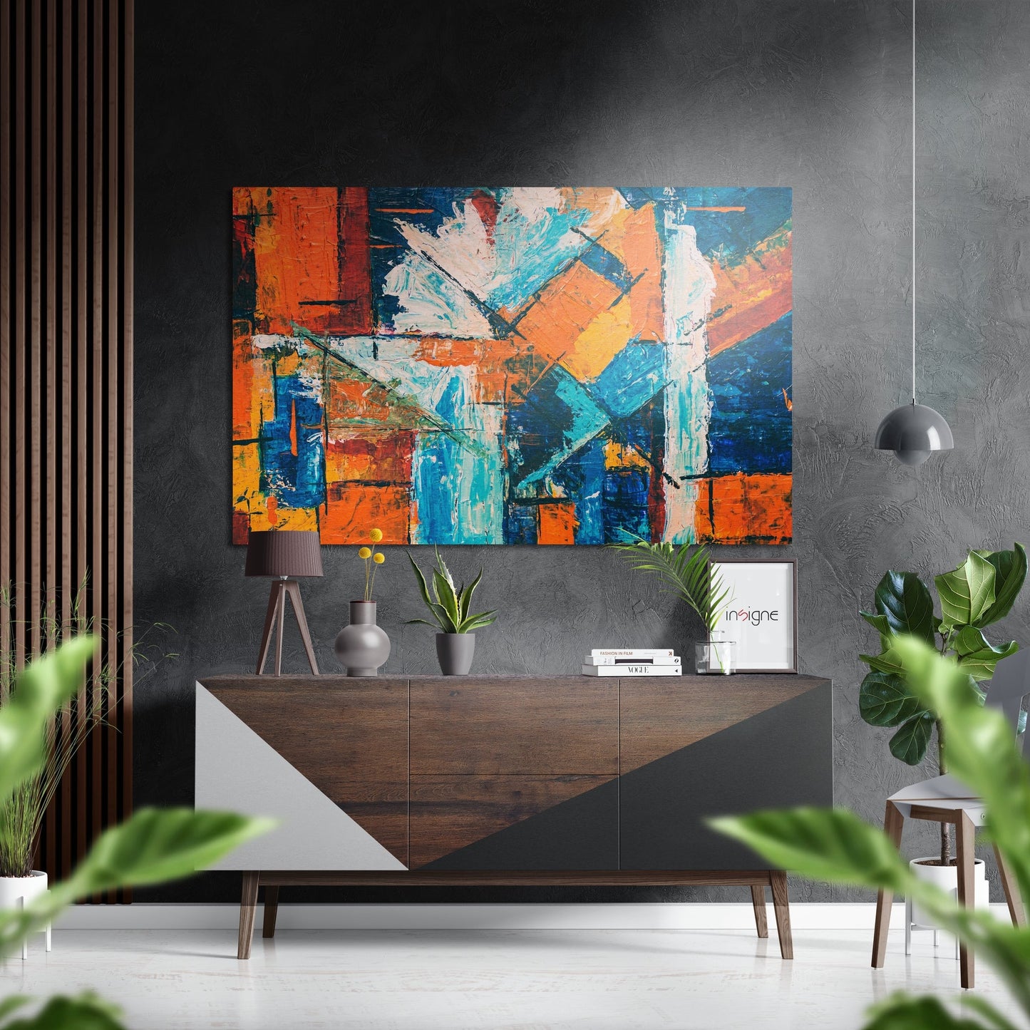 Color Blocks Metal Wall Art