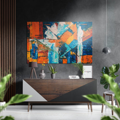 Color Blocks Metal Wall Art
