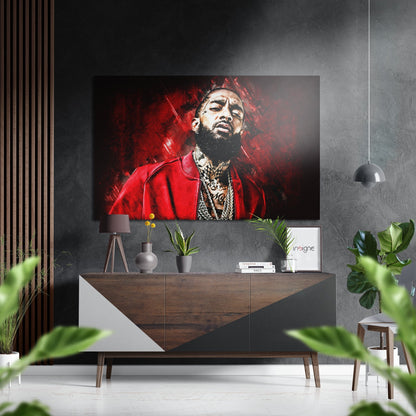 Gold Chains Rapper Metal Wall Art