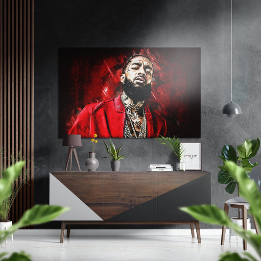 Gold Chains Rapper Metal Wall Art