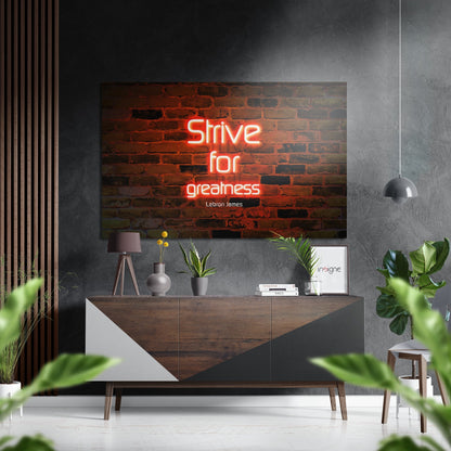 Strive metal wall art in brushed aluminum dibond