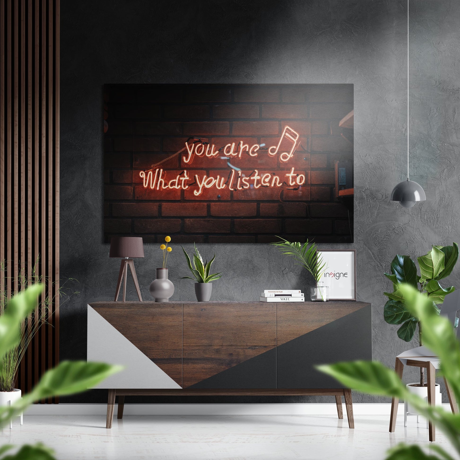 You Are brushed aluminum dibond metal wall art