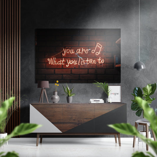 You Are brushed aluminum dibond metal wall art