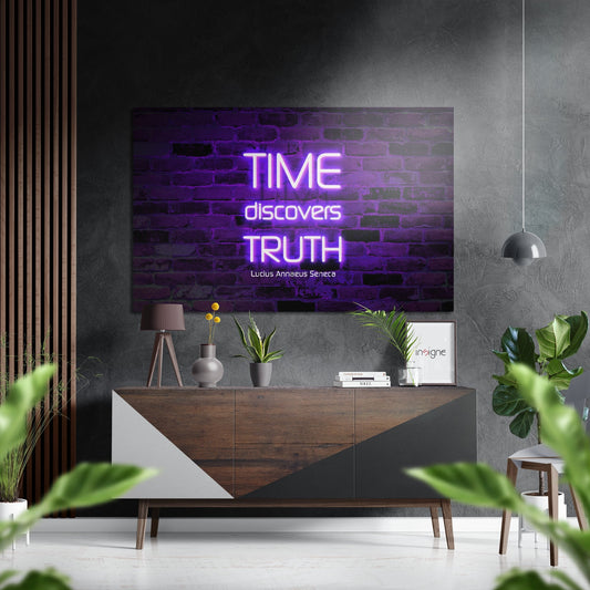 Truth brushed aluminum dibond metal wall art