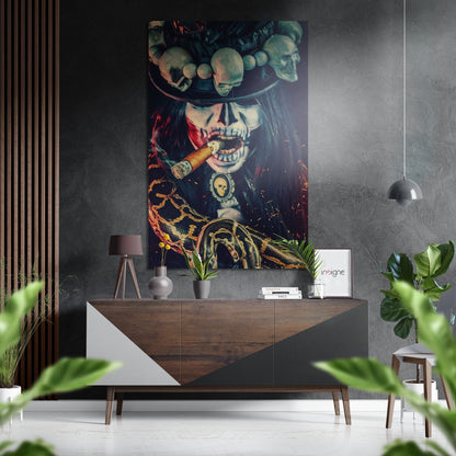 Cuban scene metal wall art on brushed aluminum dibond