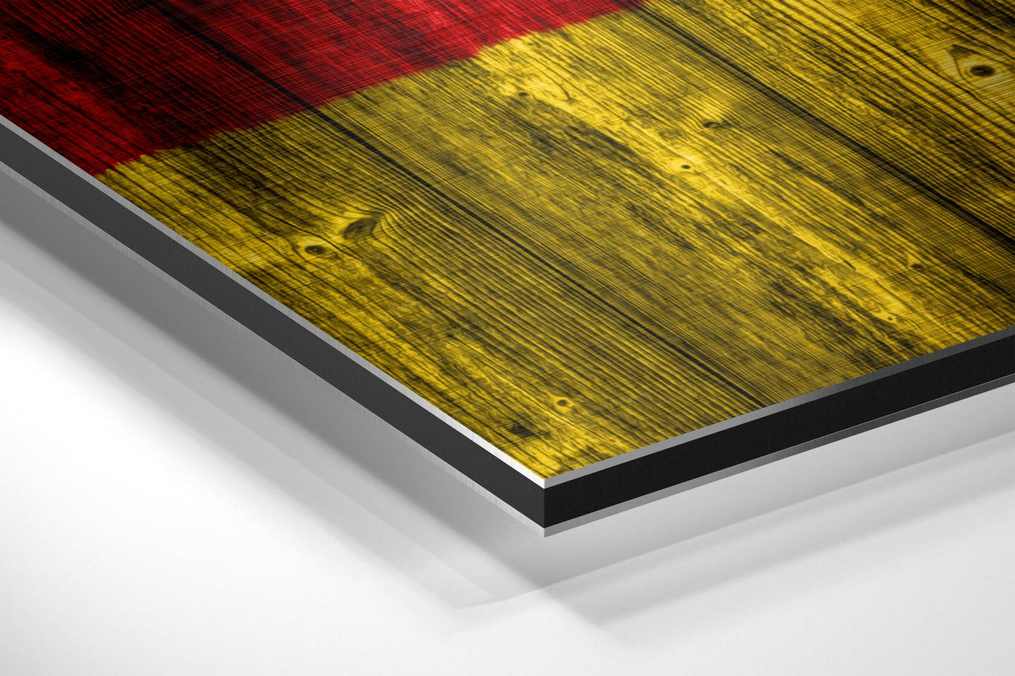 German Flag On Wood Planks Metal Wall Art