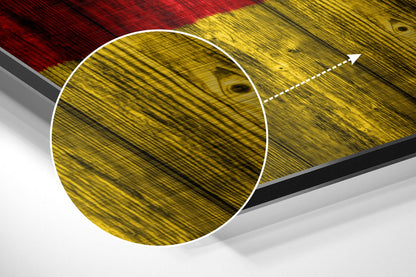 German Flag On Wood Planks Metal Wall Art