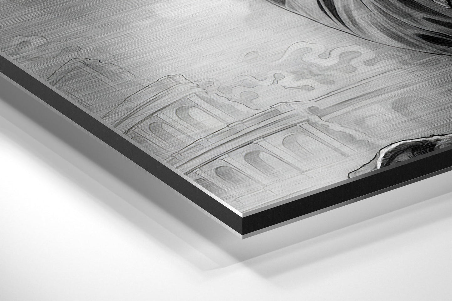Monochrome Suited Marksman Aiming Metal Wall Art