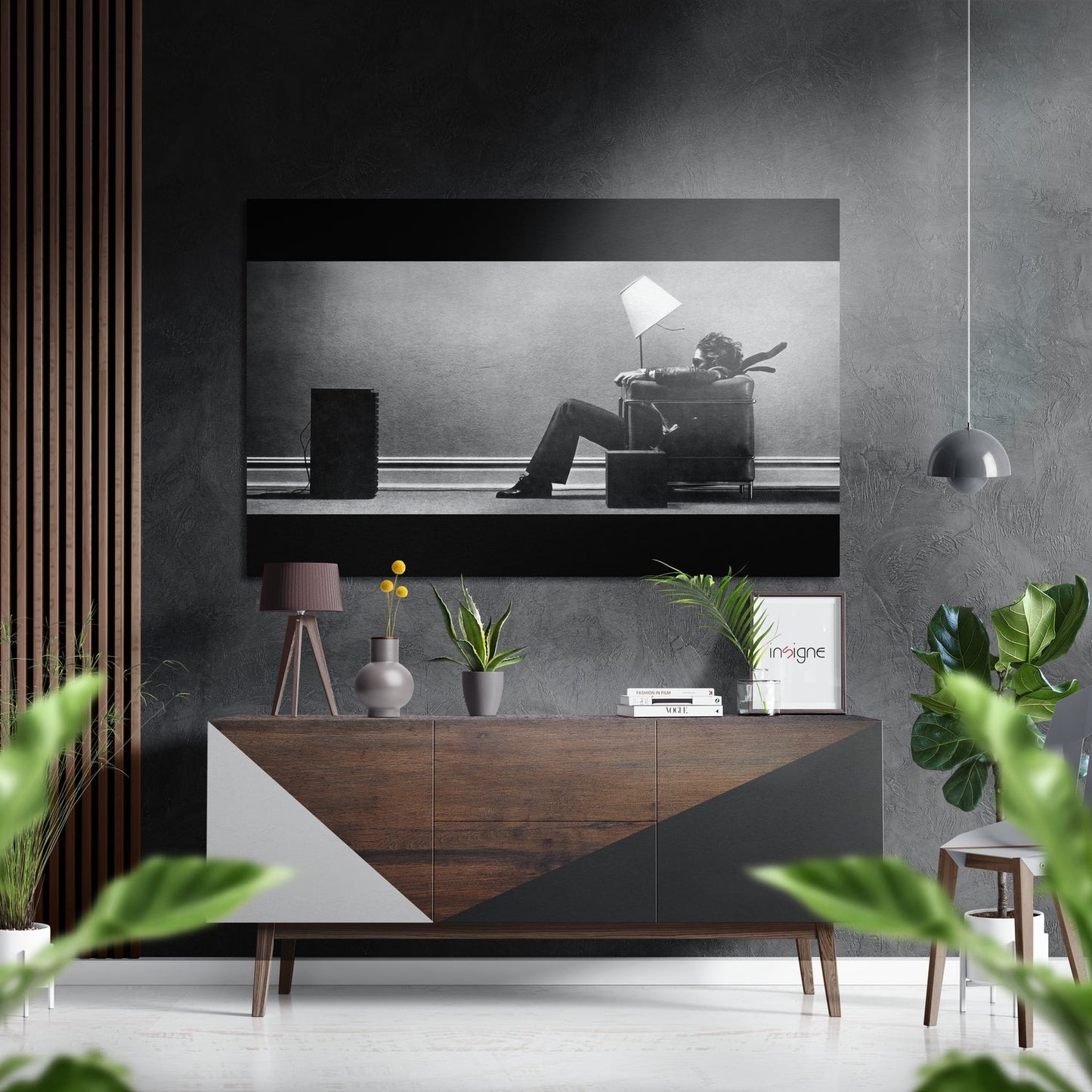 Music wind brushed aluminum metal wall art