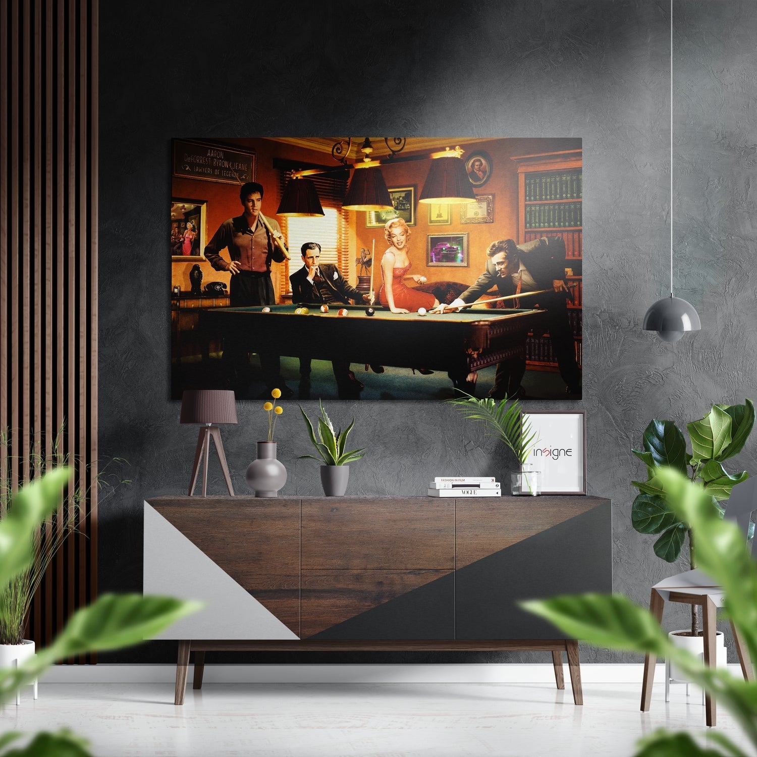 Game Of Fate brushed aluminum metal wall art print