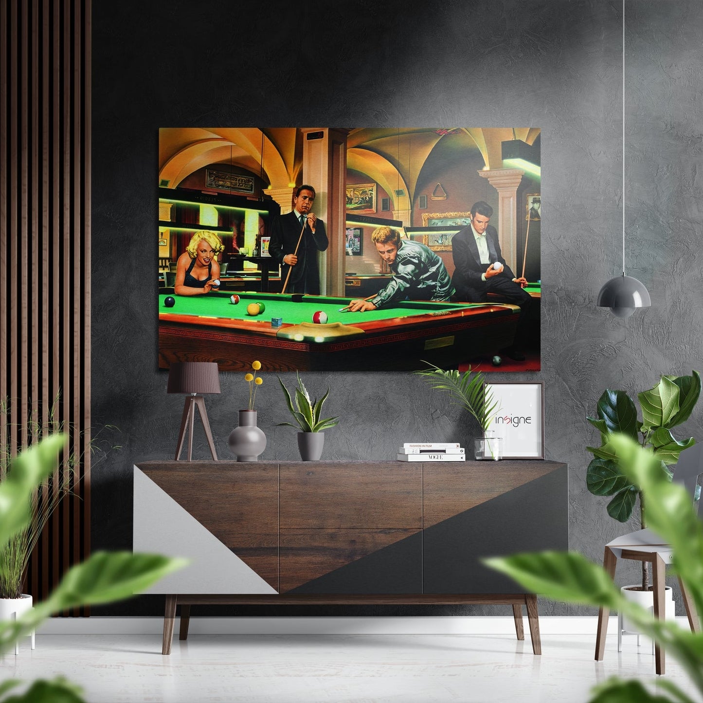 Billiards hall break shot metal wall art