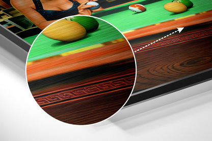Billiards Hall Break Shot Metal Wall Art