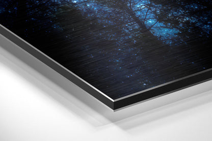 Never Stop Looking Up Blue Nebula Metal Wall Art