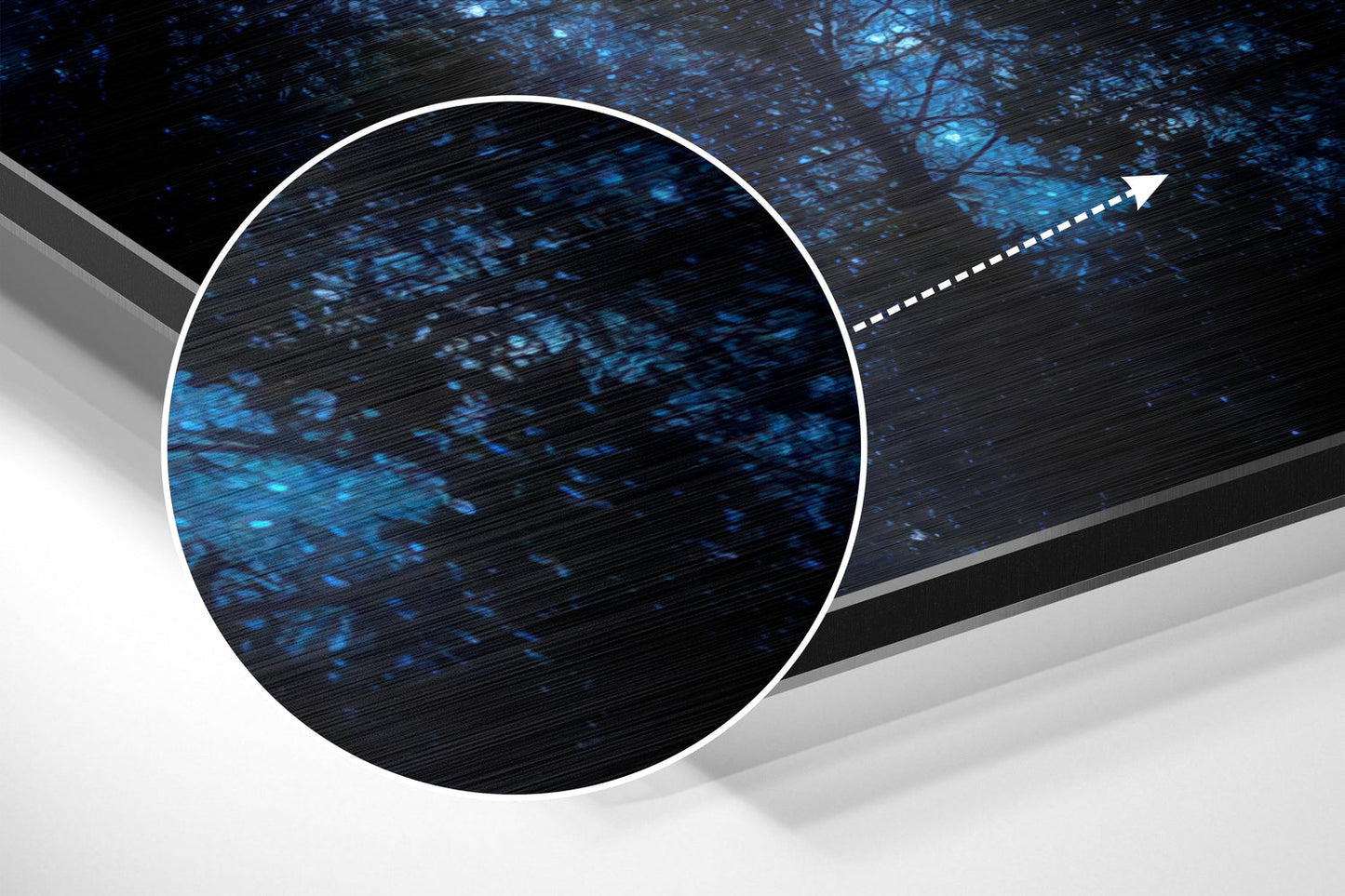 Never Stop Looking Up Blue Nebula Metal Wall Art