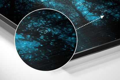 Never Stop Looking Up Teal Starfield Metal Wall Art