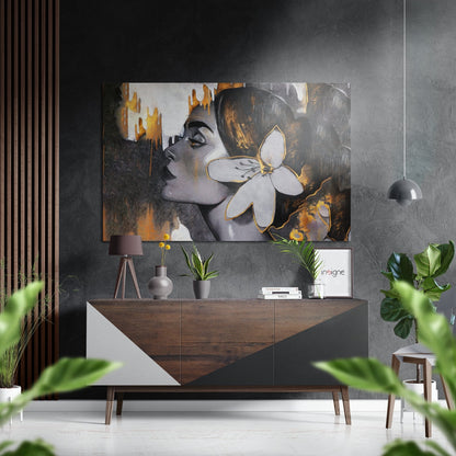 Sultan metal wall art in brushed aluminum dibond