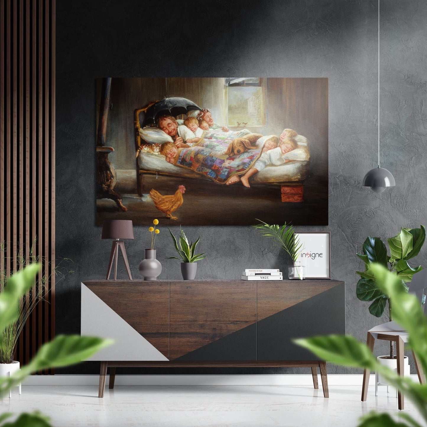 The portrait of happiness metal wall art